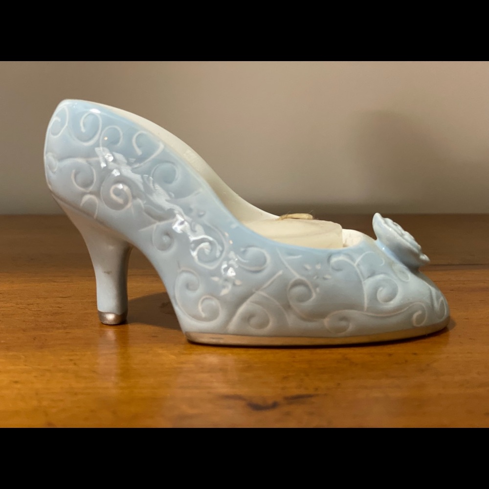 Candle Holder Tea Light Holder Mini Shoe High Heel Ceramic Hand Painted Vintage